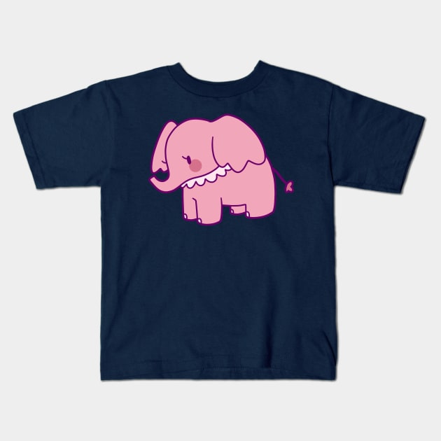 Pretty Pink Elephant Kids T-Shirt by saradaboru